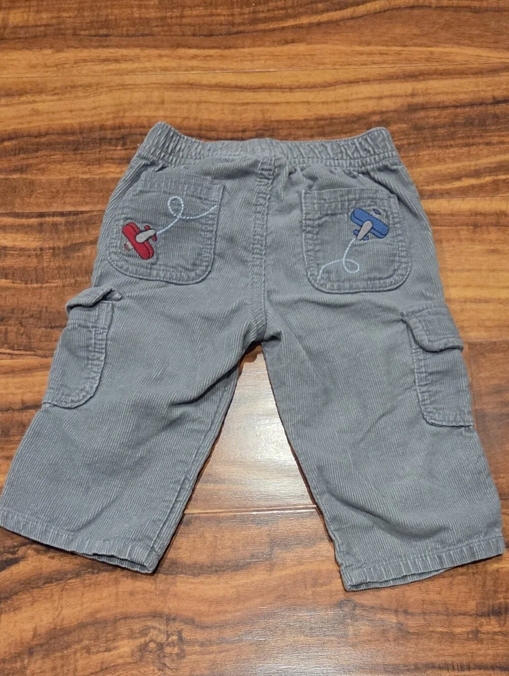 Gymboree EUC 18-24 Blue/Red Striped Bodysuit, Corduroy Pants & Airplane Sweater